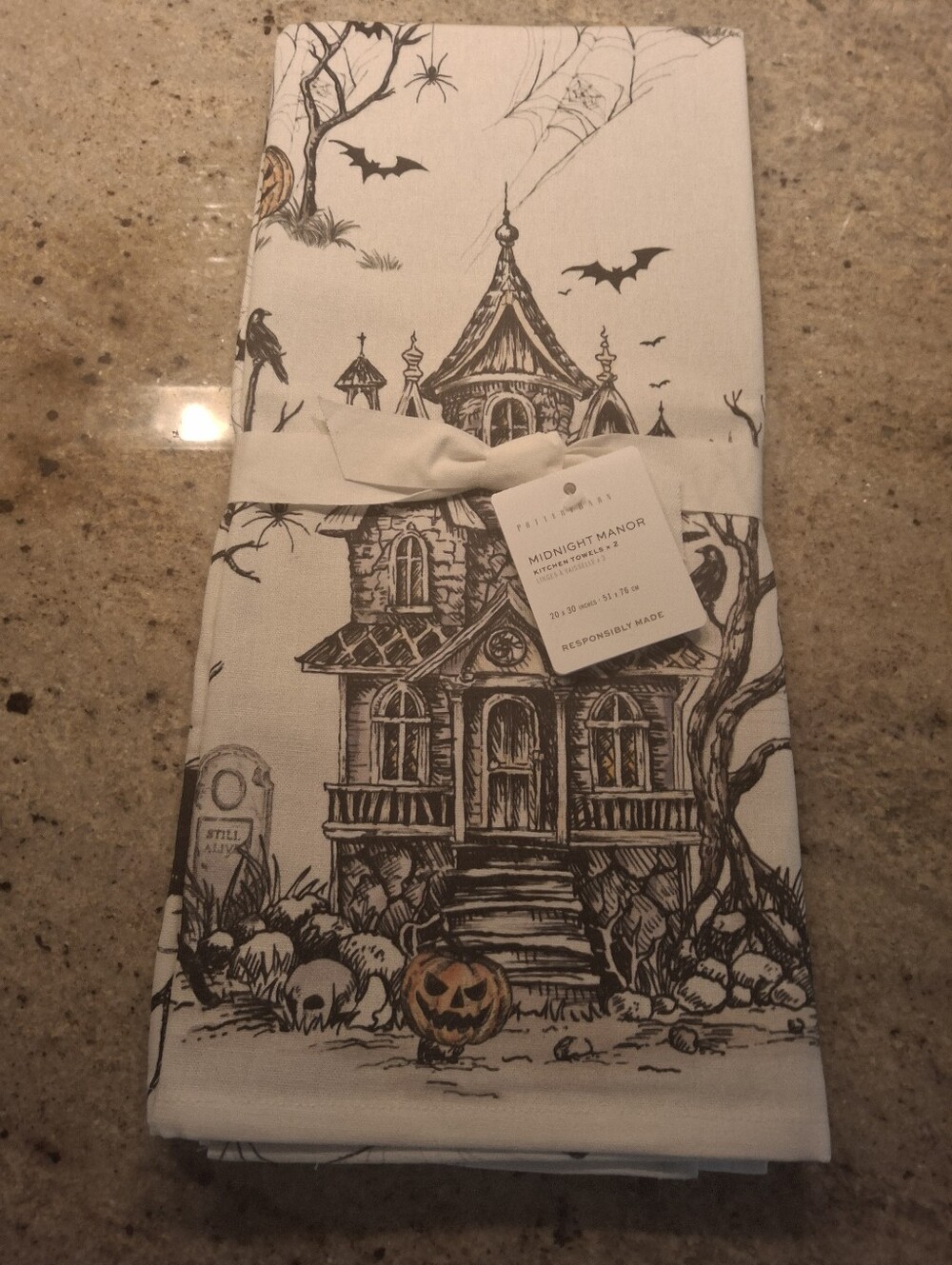 Pottery Barn Midnight Manor Set Of 2 Kitchen Towels